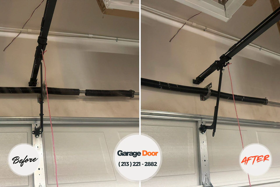 Before and after: garage door repair Tekamah, NE
